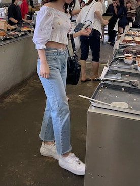 「NIKE（ナイキ）のナイキ エア フォース 1 PLT.AF.ORM ウィメンズシューズ / Nike Air Force 1 PLT.AF.ORM Women's Shoes＜22-29cm 展開＞（スニーカー）」を使った、メさん（レディース・157cm）の夏コーディネート