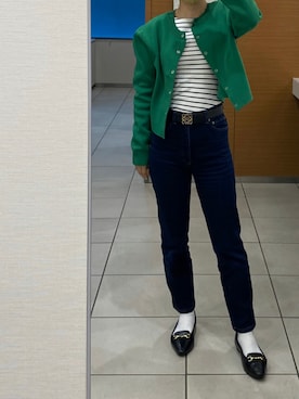 「アイテム（バレエシューズ）」を使った、メさん（レディース・157cm）の春コーディネート