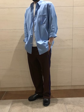 「JW Anderson（ジェイダブリューアンダーソン）のアイテム（ローファー）」を使った、58nikuさん（レディース・158cm）の夏コーディネート