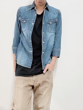 「BACK NUMBER（バックナンバー）のアイテム（デニムジャケット）」を使った、shuheiさん（メンズ・175cm）の夏コーディネート