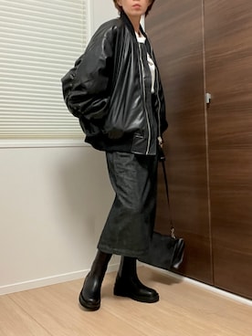 「jouetie（ジュエティ）のアイテム（MA-1）」を使った、🍭ᗰ𝕚__ℕ𝕒  🍭さん（レディース・164cm）の秋コーディネート