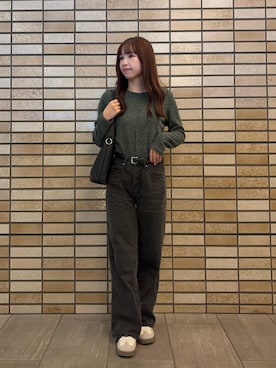 「russet（ラシット）のアイテム」を使った、namiさん（レディース・158cm）の秋コーディネート