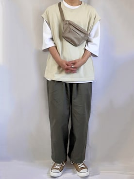 「ZIP FIVE（ジップファイブ）のアイテム（ベスト）」を使った、なさん（メンズ・172cm）の夏コーディネート