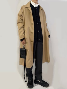 「大学生」｜「アイテム（ノーカラージャケット）」を使った、なさん（メンズ・172cm）の秋コーディネート