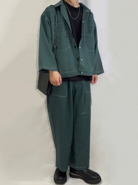 「レースアップシューズ」｜「アイテム（セットアップ）」を使った、なさん（メンズ・172cm）の秋コーディネート