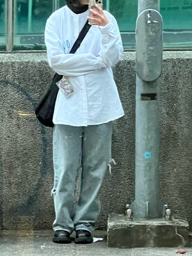 「PULL&BEAR（プルアンドベア）のアイテム（トップス）」を使った、Choiさん（レディース・158cm）の冬コーディネート
