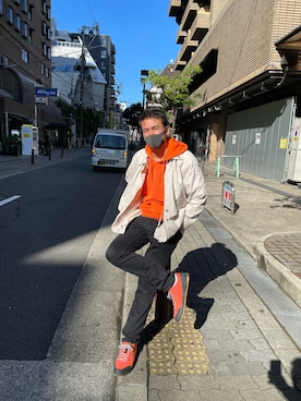 「N/A（エヌエー）のアイテム」を使った、jelangloさん（メンズ・181cm）の秋コーディネート