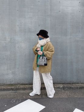 「RAY CASSIN（レイカズン）のアイテム（ブルゾン）」を使った、fukkyさん（レディース・152cm）の冬コーディネート