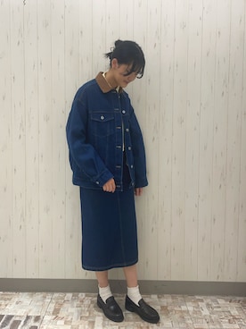 「ehka sopo（エヘカソポ）のアイテム（デニムジャケット）」を使った、haruさん（レディース・170cm）の春コーディネート