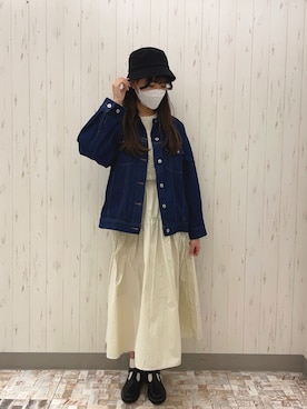 「ehka sopo（エヘカソポ）のアイテム（デニムジャケット）」を使った、haruさん（レディース・170cm）の春コーディネート
