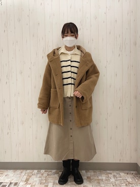 「アイテム（スカート）」を使った、haruさん（レディース・170cm）の秋コーディネート