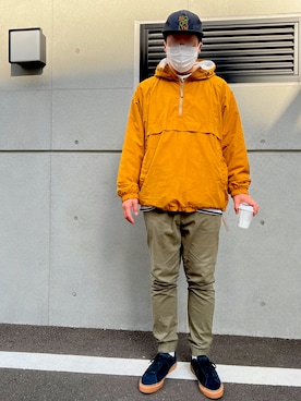 「H&M（エイチ・アンド・エム）のアイテム（パンツ）」を使った、shunsu247さん（メンズ・178cm）の冬コーディネート