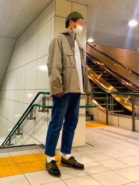 「ニットキャップ」｜「アイテム（マウンテンパーカー）」を使った、shunsu247さん（メンズ・178cm）の秋コーディネート