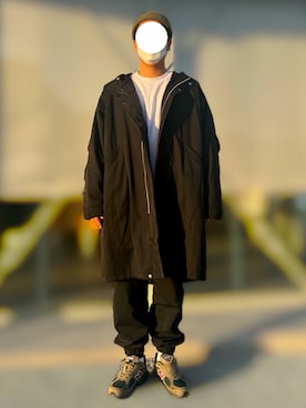 「Ellno Loset（エルノロゼット）のアイテム（モッズコート）」を使った、shunsu247さん（メンズ・178cm）の冬コーディネート