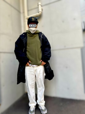 「improves（インプローブス）のアイテム（チノパンツ）」を使った、shunsu247さん（メンズ・178cm）の冬コーディネート