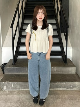 「SALOMON（サロモン）のアイテム」を使った、mayaさん（レディース・155cm）の春コーディネート