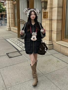 「アイテム（デニムジャケット）」を使った、mayaさん（レディース・155cm）の秋コーディネート