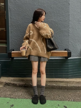 「アイテム（スリッポン）」を使った、mayaさん（レディース・155cm）の秋コーディネート