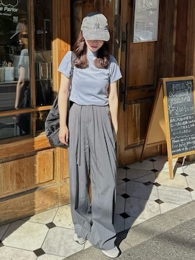 「select MOCA（セレクトモカ）のアイテム（トップス）」を使った、mayaさん（レディース・155cm）の春コーディネート