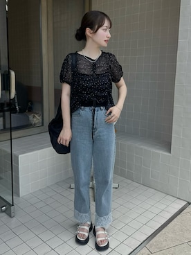 「※macmoc（マックモック）のアイテム」を使った、mayaさん（レディース・155cm）の夏コーディネート