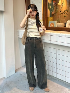 「H&M（エイチ・アンド・エム）のアイテム（トップス）」を使った、mayaさん（レディース・155cm）の夏コーディネート