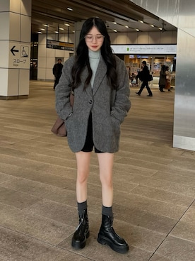 「アイテム（テーラードジャケット）」を使った、mayaさん（レディース・155cm）の秋コーディネート