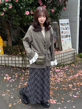 「KBF（ケイビーエフ）のアイテム（ジャケット/アウター）」を使った、mayaさん（レディース・155cm）の春コーディネート