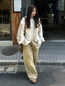 「アイテム（ローファー）」を使った、mayaさん（レディース・155cm）の秋コーディネート