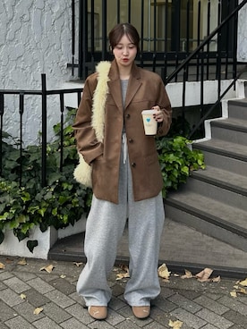 「アイテム（テーラードジャケット）」を使った、mayaさん（レディース・155cm）の秋コーディネート