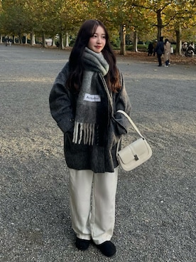 「アイテム（ステンカラーコート）」を使った、mayaさん（レディース・155cm）の秋コーディネート