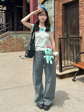 「OAO（オーエーオー）のアイテム」を使った、mayaさん（レディース・155cm）の夏コーディネート