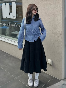 「Hawkins（ホーキンス）のアイテム」を使った、mayaさん（レディース・155cm）の春コーディネート