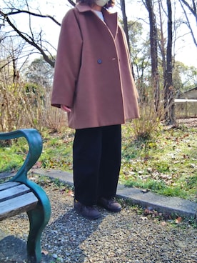 「LEPSIM（レプシィム）のアイテム（オールインワン・サロペット）」を使った、chienaooさん（レディース・157cm）の冬コーディネート