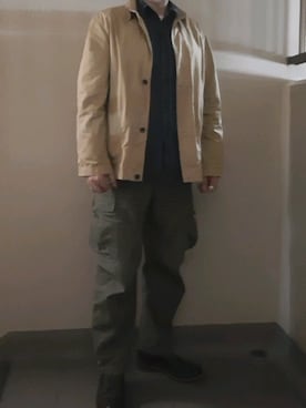 「MANUAL ALPHABET（マニュアル アルファベット）のアイテム（ジャケット/アウター）」を使った、コブラさん（メンズ・175cm）の秋コーディネート