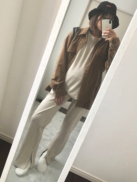 「ワーママコーデ」｜「アイテム（ジャケット/アウター）」を使った、アユチャンさん（レディース・159cm）の春コーディネート