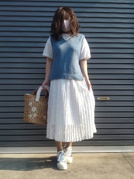 美月さん（レディース・151cm）の春コーディネート