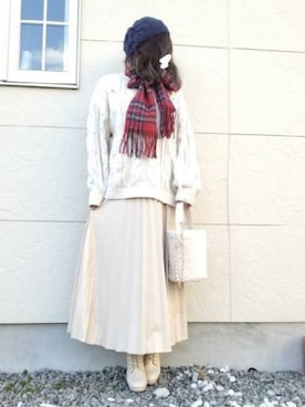 「MOERY（モエリー）のアイテム」を使った、美月さん（レディース・151cm）の冬コーディネート