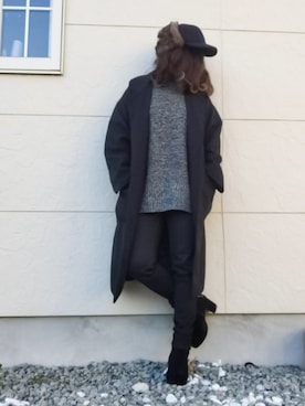 「SETUP7（セットアップセブン）のアイテム（ジャケット/アウター）」を使った、美月さん（レディース・151cm）の冬コーディネート