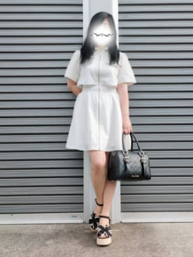 「Maison de FLEUR（メゾンドフルール）のアイテム」を使った、美月さん（レディース・151cm）の夏コーディネート