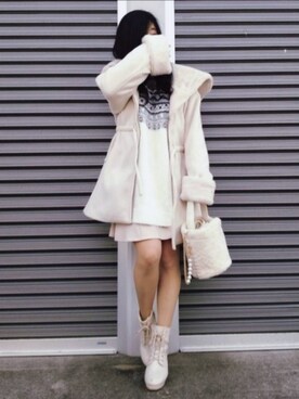 美月さん（レディース・151cm）の冬コーディネート