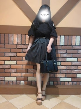 「アイテム（ボストンバッグ）」を使った、美月さん（レディース・151cm）の秋コーディネート