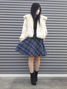 「LODISPOTTO（ロディスポット）のアイテム」を使った、美月さん（レディース・151cm）の冬コーディネート