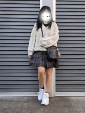 「アイテム（スカート）」を使った、美月さん（レディース・151cm）の秋コーディネート