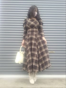 「サマンサタバサ」｜「アイテム（ワンピース/ドレス）」を使った、美月さん（レディース・151cm）の冬コーディネート