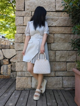 「アイテム（ハンドバッグ）」を使った、美月さん（レディース・151cm）の夏コーディネート