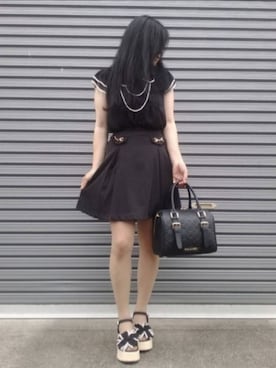 「abc une face（アーベーセーアンフェイス）のアイテム」を使った、美月さん（レディース・151cm）の夏コーディネート