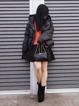 「MISCH MASCH（ミッシュマッシュ）のアイテム（ジャケット/アウター）」を使った、美月さん（レディース・151cm）の冬コーディネート