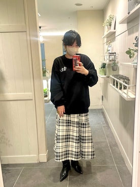 「OLIVE des OLIVE（オリーブデオリーブ）のアイテム（スウェット）」を使った、maicoさん（レディース・156cm）の秋コーディネート