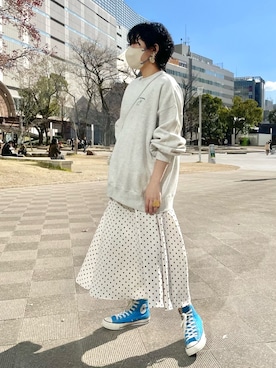 「OLIVE des OLIVE（オリーブデオリーブ）のアイテム（スウェット）」を使った、maicoさん（レディース・156cm）の冬コーディネート