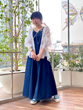 「春服デビュー宣言」｜「アイテム（ワンピース/ドレス）」を使った、maicoさん（レディース・156cm）の春コーディネート
